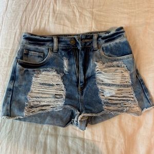 Bleached Cutoff Jean Shorts